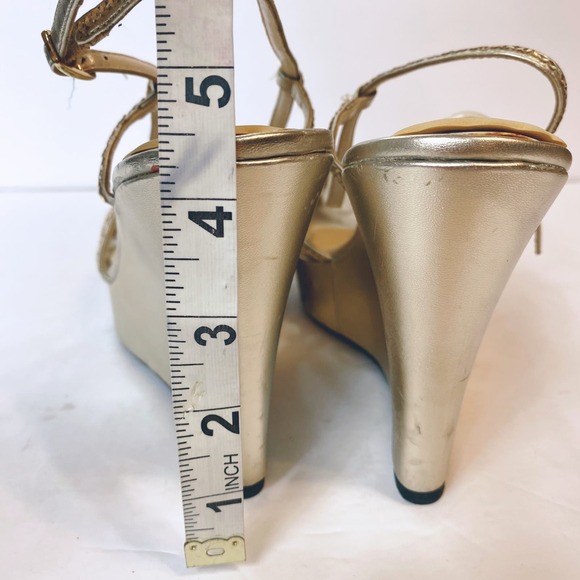 Caparros Bristol Gold OpenToe Wedge Heel - Picture 8 of 16
